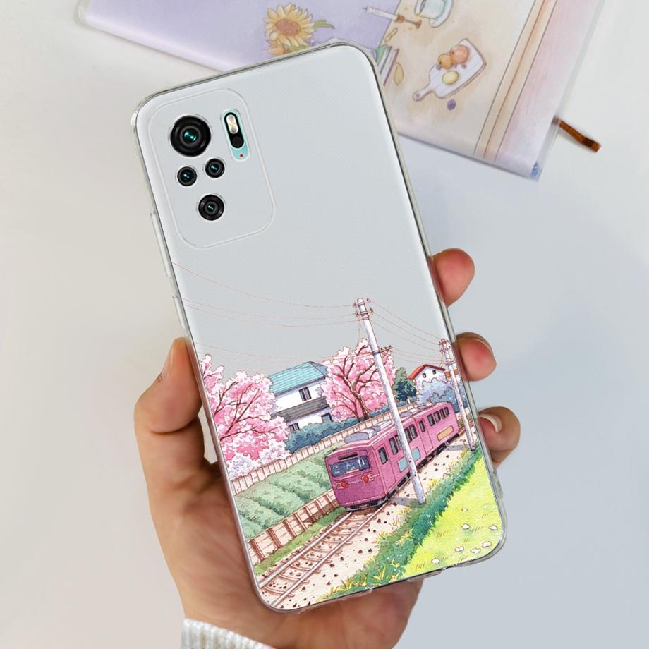 For Xiaomi Redmi Note 10 4G 5G Case Redmi Note 10 Pro 10 Lite Cover Soft TPU Slicone Clear Bumper Mi Note10 Lite Beautiful Capas