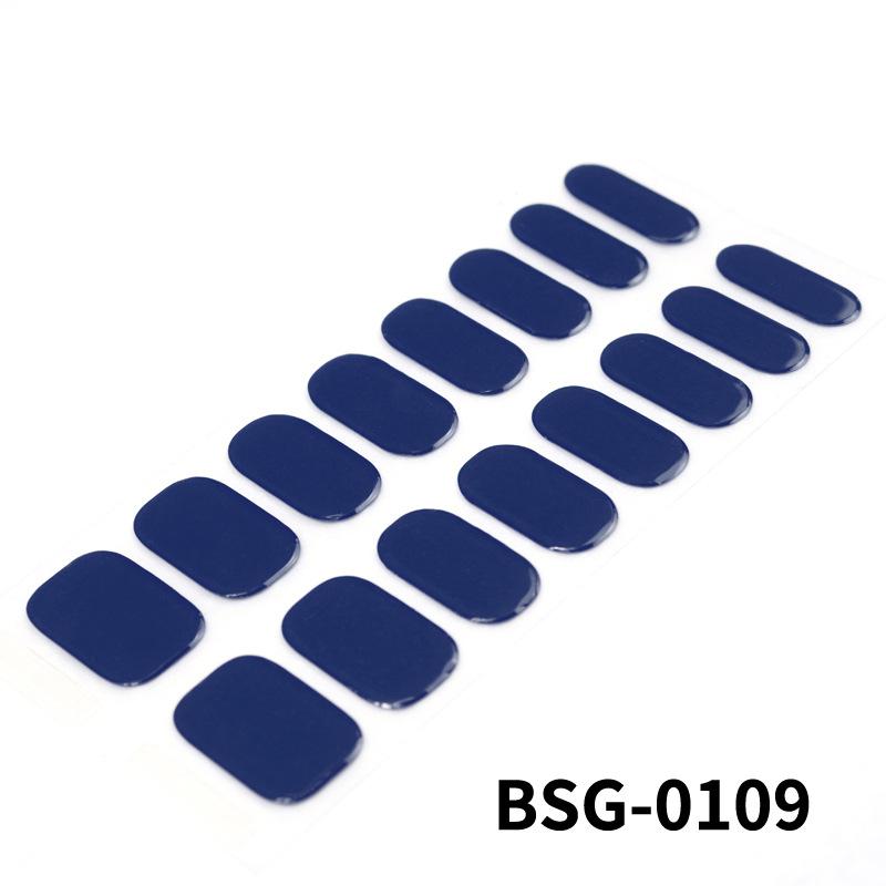 Nail Sticker Waterproof Lasting Stereoscopic Light Therapy Semi-curing Solid Color Japan and South Korea Gel Nail Sticker Nail Jewelry
