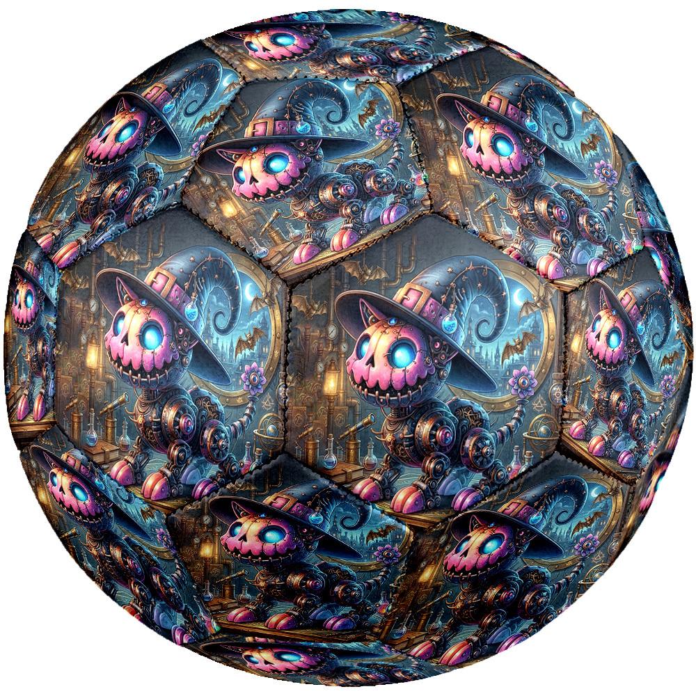 1pc Steampunk Cat Size 5 Soccer Ball Professional Match Training Football Indoor &Outdoor Sports Ball Training Ball Lightweight Durable y13