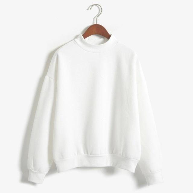 Frau Sweatshirts 2022 Süße Koreanische Oansatz Gestrickte Pullover Dicke Herbst Winter Candy Farbe Lose Hoodies Solide Frauen Kleidung