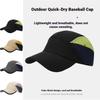 Unisex 5-Panel Camp Cap Schnelltrocknend Atmungsaktiv UPF50+ Sonnenschutz Colorblock Patchwork Packbar Weiche Krempe Laufmütze Leichtwei