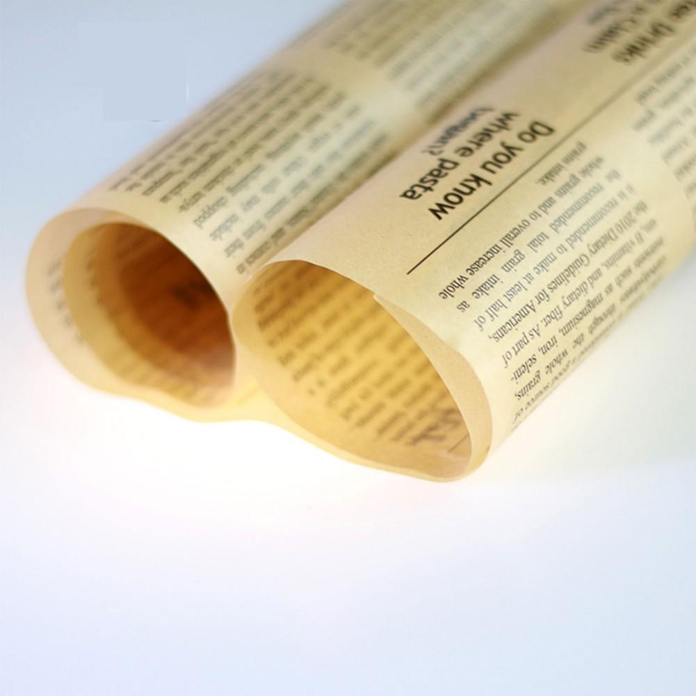 30x500cm Non Stick Oven Baking Paper Cookie Sandwich Burger Fries Wrapper Home Kitchen Food-grade English Newspaper Baking Paper