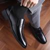 New Fashion Leather Shoes Men Footwear Flat Mens Casual Shoes Black Brand Male Footwear Slip-on Man Business Shoes A2766