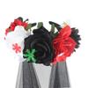 Europäisches & Amerikanisches Weihnachten Schneeflocke & Rose Netz Stirnband