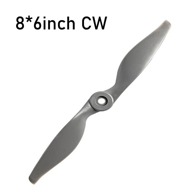 Cw Ccw Rc Propellers7X5 8X6 9X6 10X7Inch Gray 2-Vane Direct Drive Nylon Propeller With Adapter Rings For Rc Airplan Drone Glider