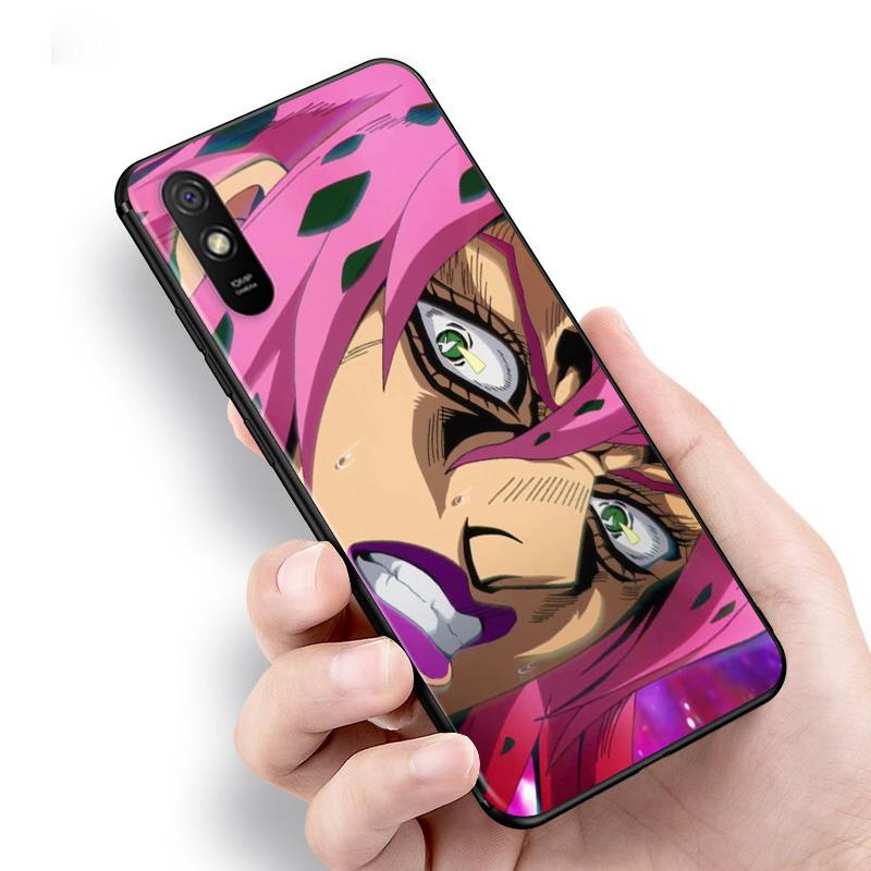 Anime JoJo Diavolo dla Xiaomi Redmi 9C 9T 9I 9AT 9A 9 8A 8 7A 7 6A 6 5 A 4X Prime Pro Plus czarny miękki futerał na telefon