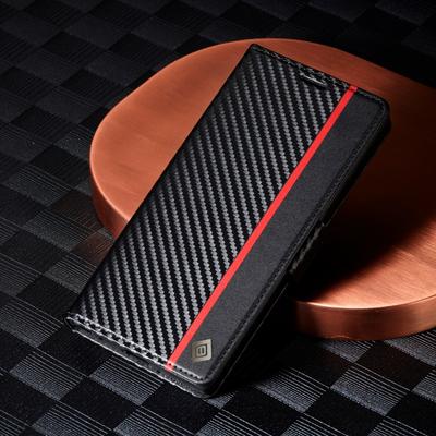 EUCAGR Carbon Fiber Flip Magnet PU Leather Wallet Phone Case for Samsung S26 Ultra S25 S24 S23 S22 S21 S20 S10 S9 S8 Plus Cover