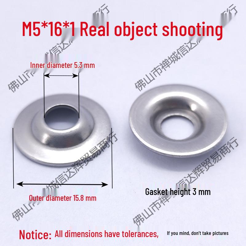 304 Stainless Steel Bowl Mat Washer and Recessed Screw Decoration Set