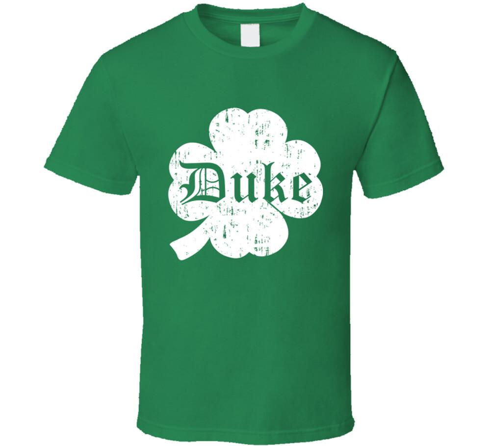 Duke St Patricks Day Clover Name T Shirt Mens Womens Tees Top M