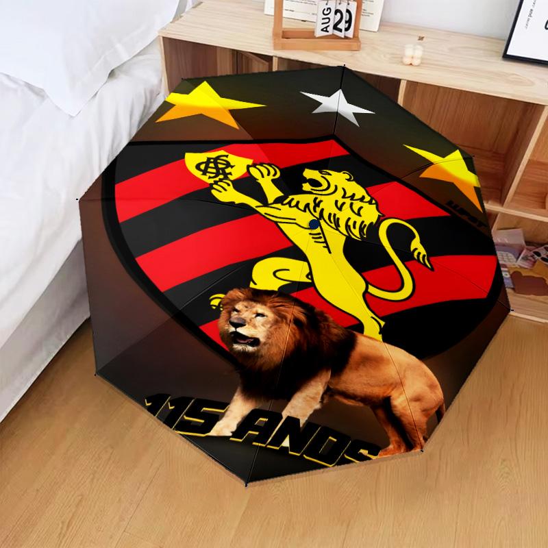 1PC Sport Club Football Crest Printed Umbrella Folding umbrella, automatic umbrella 8-Frame for Travel, camping Fan gifts Christmas Gifts