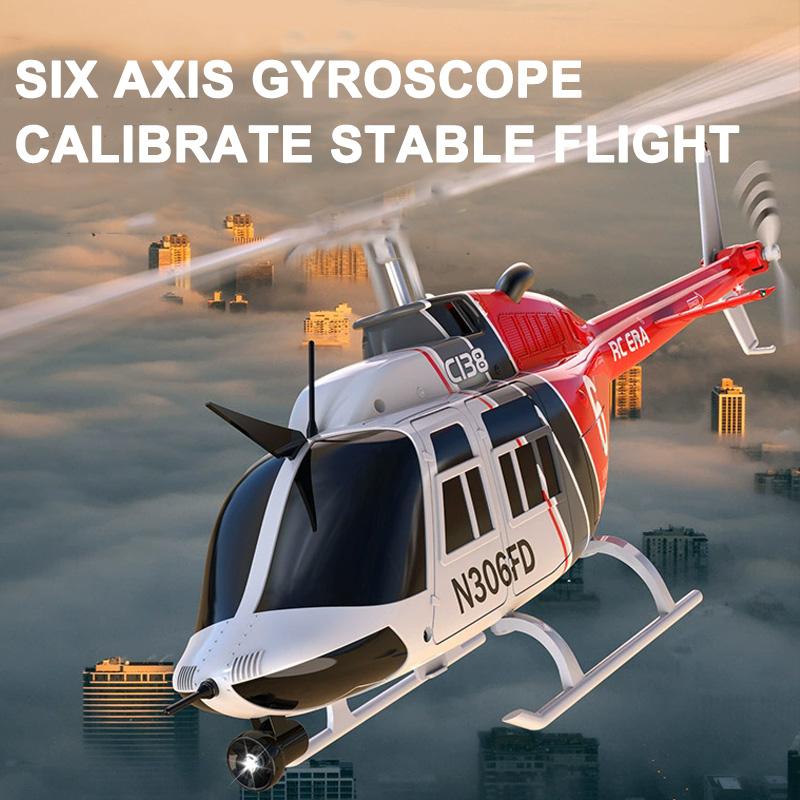 Kid C138 Rc Era Remote Control 4Ch Simulation Rc Bell 206 Helicopter Altitude Hold 2.4G Genuine 6Axis Gyro