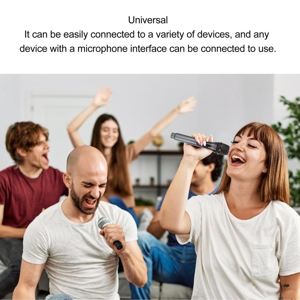 Vbestlife Professional Karaoke Microphone Set Wireless Handheld Dynamic Microphone with LED Display Easy Setup