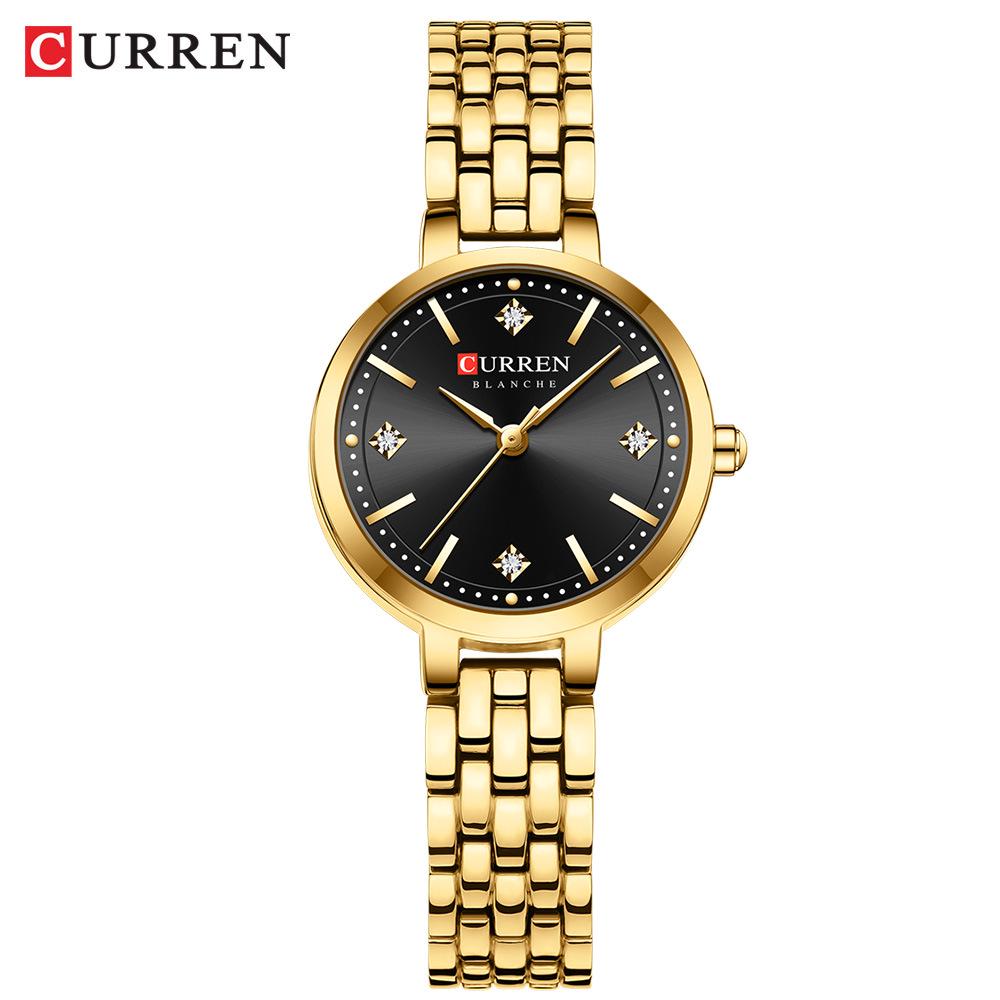 CURREN 9106 Women's Waterproof Quartz Watch with Steel Band