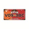 Vintage Tin Art with 1530 License Plate Design: Ideal for American - style Background Wall Decor