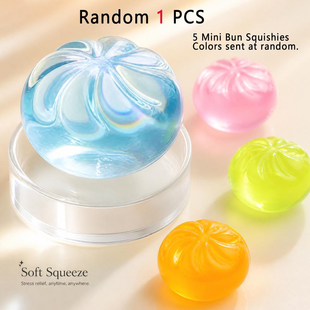 Set de 5 Mini Găluște cu Aburitor Jucării Strivibile Moi pentru Ameliorarea Stresului Jucărie Senzorială Fidget Cadou pentru Petrecere
