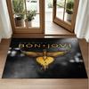 Bon Jovi Design Crystal Velvet Rug Soft Decorative Mat for Bedroom Entrance