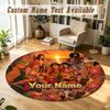 Round Rug Custom NameOne Piece Pattern Non Slip Carpet Home Floor Decor