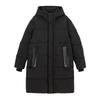 Couple Style Outdoor Thickened Hooded Down Cotton Jacket for Men and Women The Same Winter Medium-length Loose Cotton Jacket