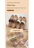 Breathable Rattan Slippers for Couples, All-Season Indoor Wear, Women's Woven Bamboo-Linen, Wooden Floor Friendly.