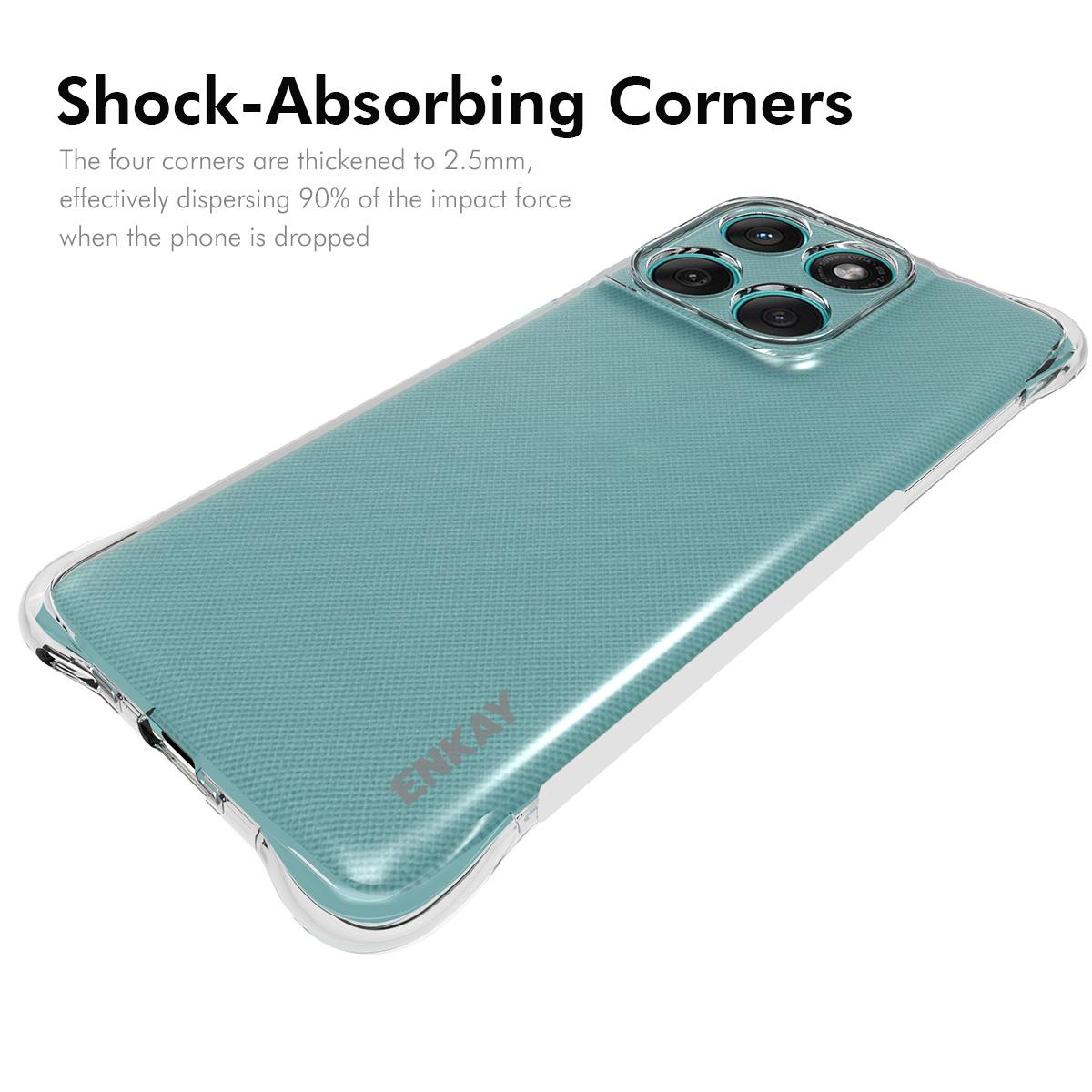 

For Motorola Edge 60 5G/Motorola Edge 60s 5G/Motorola Edge 60 Fusion 5G Clear Phone Case ENKAY HAT PRINCE Shockproof Anti-slip TPU Cover Transparent