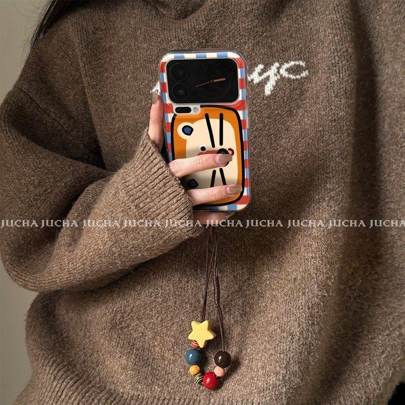 Applicable to Xiaomi Mi 17Pro mobile phone case, high-end light luxury xiaomi15 couple 14 niche 1 plaid lion head