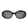 Celine Triomphe Oval Sunglasses With Logo Decoration Women Sunglasses Black CL40194U-01A