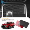 Real Soft Carbon Fiber Sticker For Mitsubishi Outlander 2017 2018 2019 2020 2021 LHD RHD Central Control Storage Box Panel Trim