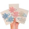 1 Pair Girls Hair Clip Blue White Snowflake Design Christmas Hair Pins Lightweight Hair Styling Tools Hair Accessories