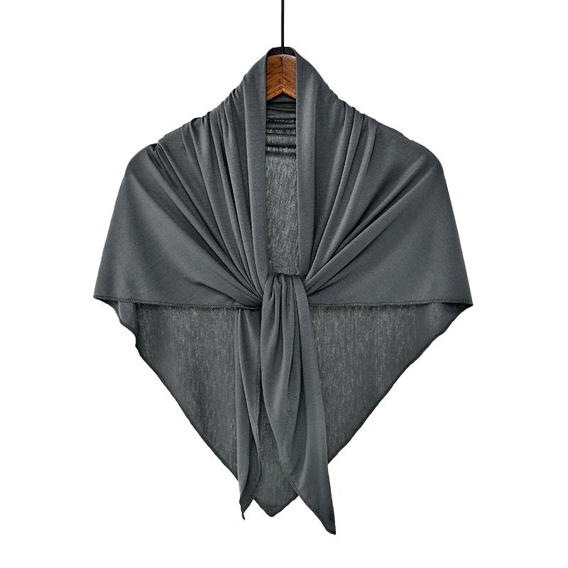 Plain Triangle Scarf Solid Modal Jersey Hijab Elasticity Muslim Shawls Scarf Shawls Soft Cotton Islam Wraps Headscarf
