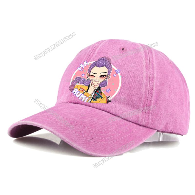KPop Demon Hunters Retro Washed Baseball Caps for Women Girl  Snapback Sunhats Outdoor Travel Sunshade Peak Cap Hip Hop Dad Hat