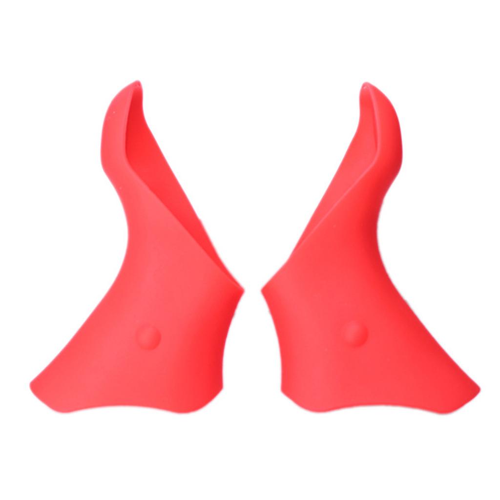 1 Pair Colorful Hood Cover for Road Bikes Brake Cover Protectors Hood Silicones Bikes Handlebars Grip Protectors Set