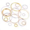 8-40mm Brass Closed Ring Earring Wires Hoops Pendant Connectors Rings For DIY Jewelry Making Supplies Accessories