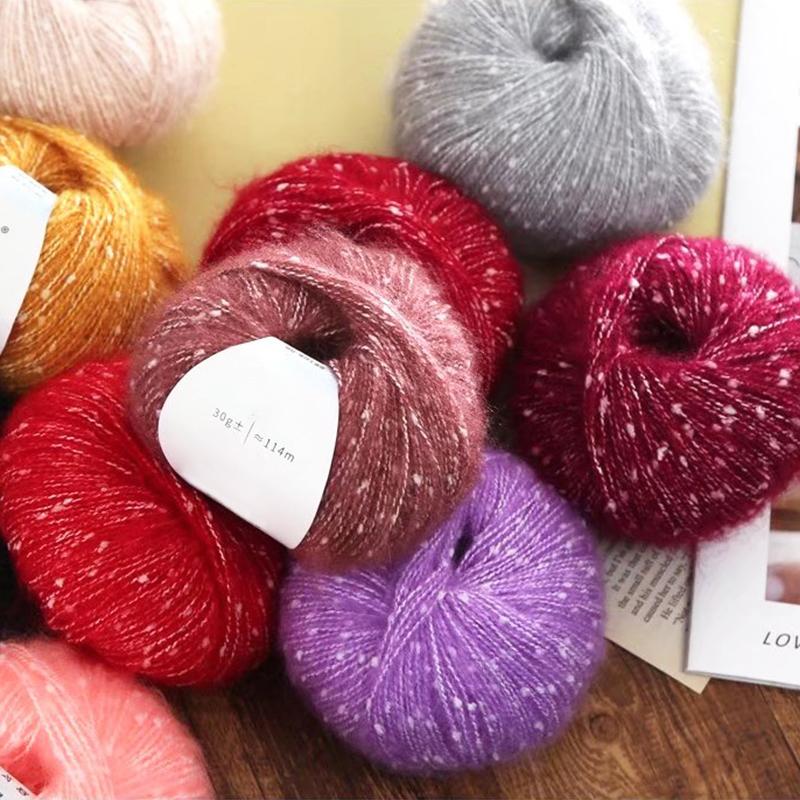 30g/ball Cashmere Wool Handmade Mohair Yarn Scarf Thick Thread Crafts South African Pony Mohair DIY Pearl Sweaters