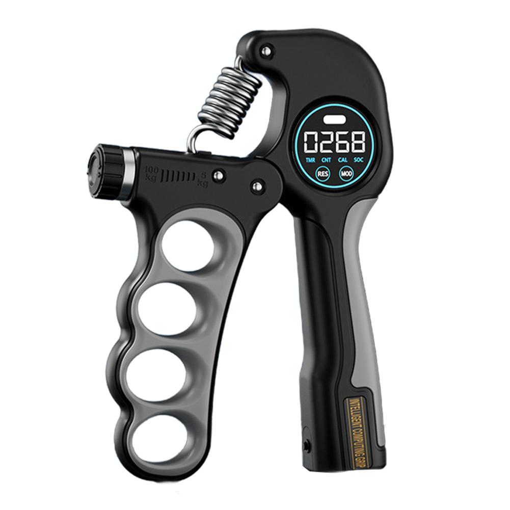 

Grip Strength Trainer,Hand Grip Strengthener with Adjustable Resistance 11-220Lbs(5-100KG) and Counting Function for Sports серый