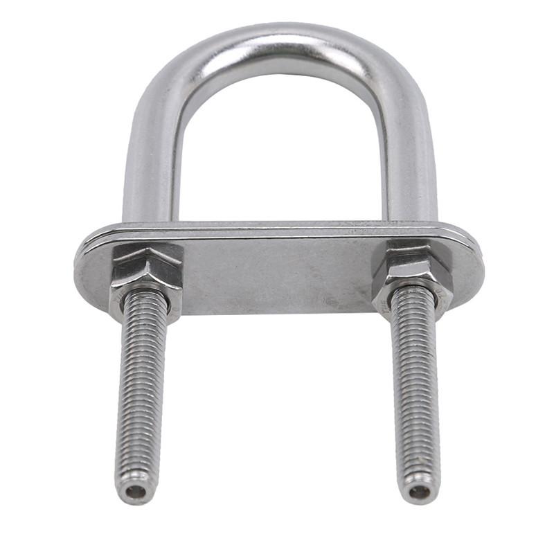 Stainless Steel 304 Marine Rigging Bow Stern Eye U-Bolt for Boat Hardware Parts Pipe Clamp Stainless Steel Marine Bolt