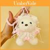 Cute Lace Bow Decoration Cartoon Plush Bear Doll Pendant Children Toy For Kids Gift And Bag Accessory