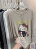 Korean Cartoon Print Long Sleeve Round Neck T-Shirt for Spring/Autumn