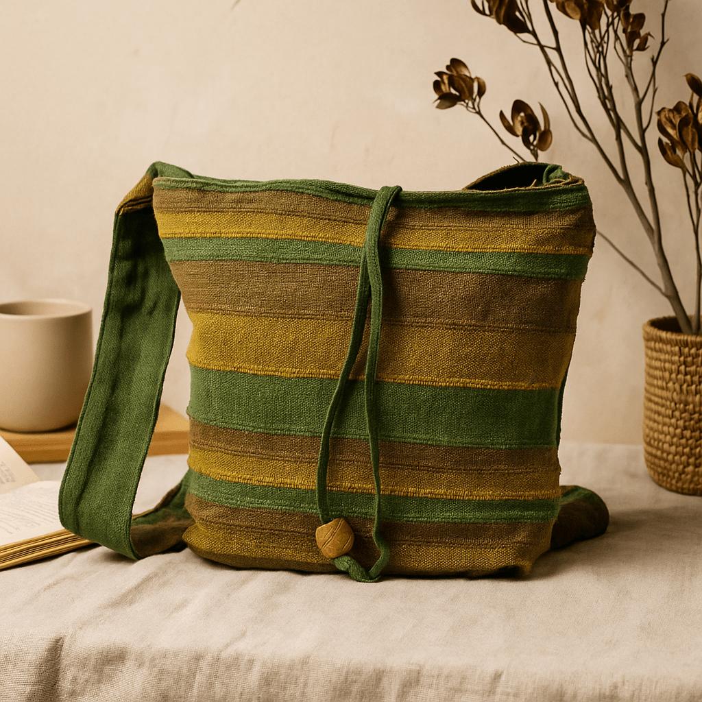 Shamtam Women's Blue Sling Bag, Nepal