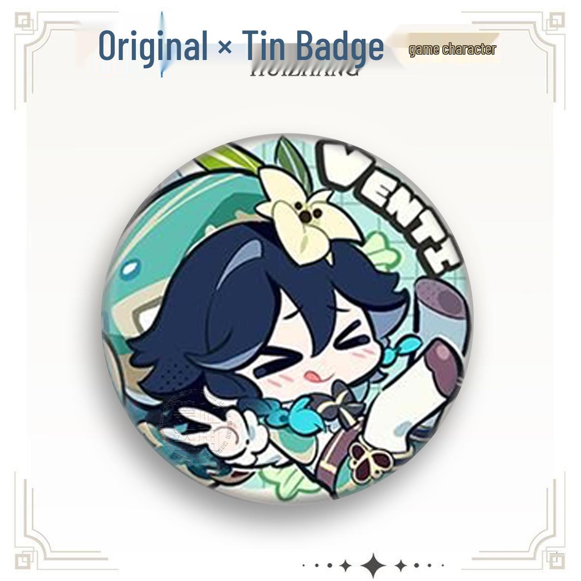 

Набор значков персонажей Genshin Impact: Фурина, Нахида, Скарамучча, Невиллет, Сяо, Ху Тао, Линетт, Лини. 58mm Silver Glossy Badge