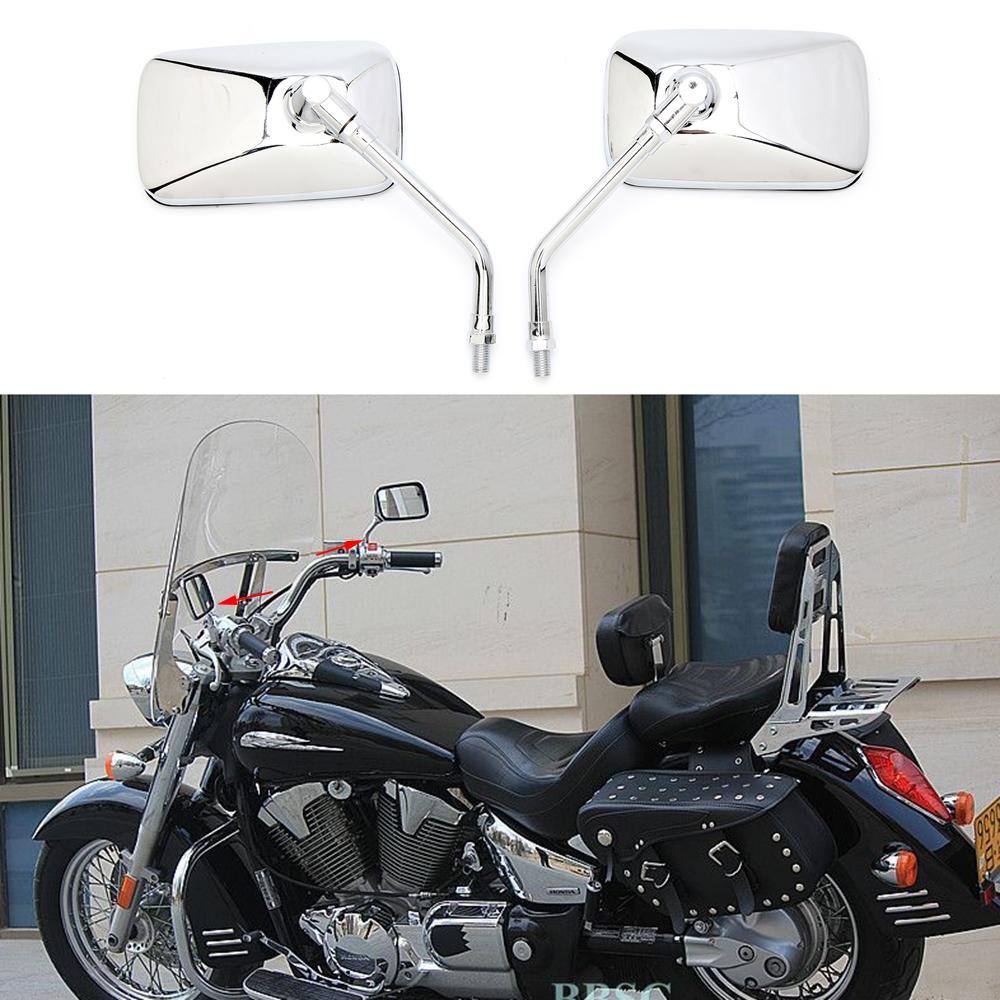 360 Degrees Adjustment 10MM Chrome Motorcycle Rear View Mirrors ATV Side Mirrors For Dirt Bike Scooter Moped Tricycle