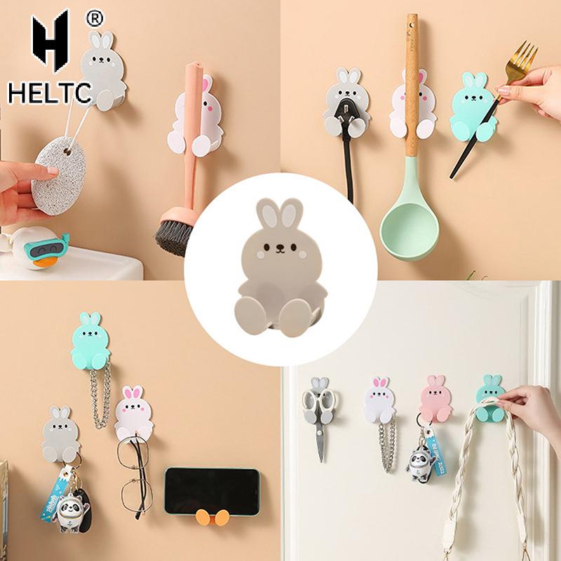 Cartoon-style No-drill Socket Storage Rack, Socket Hooks, Seamless Adhesive Hooks, Modern Minimalist Design.