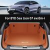 Car Boot Mat Rear Trunk Liner For BYD Sealion 7 Sea Lion 07 2024 2025 Nappa Leather Floor Carpet Tray Protector Accessories Mats