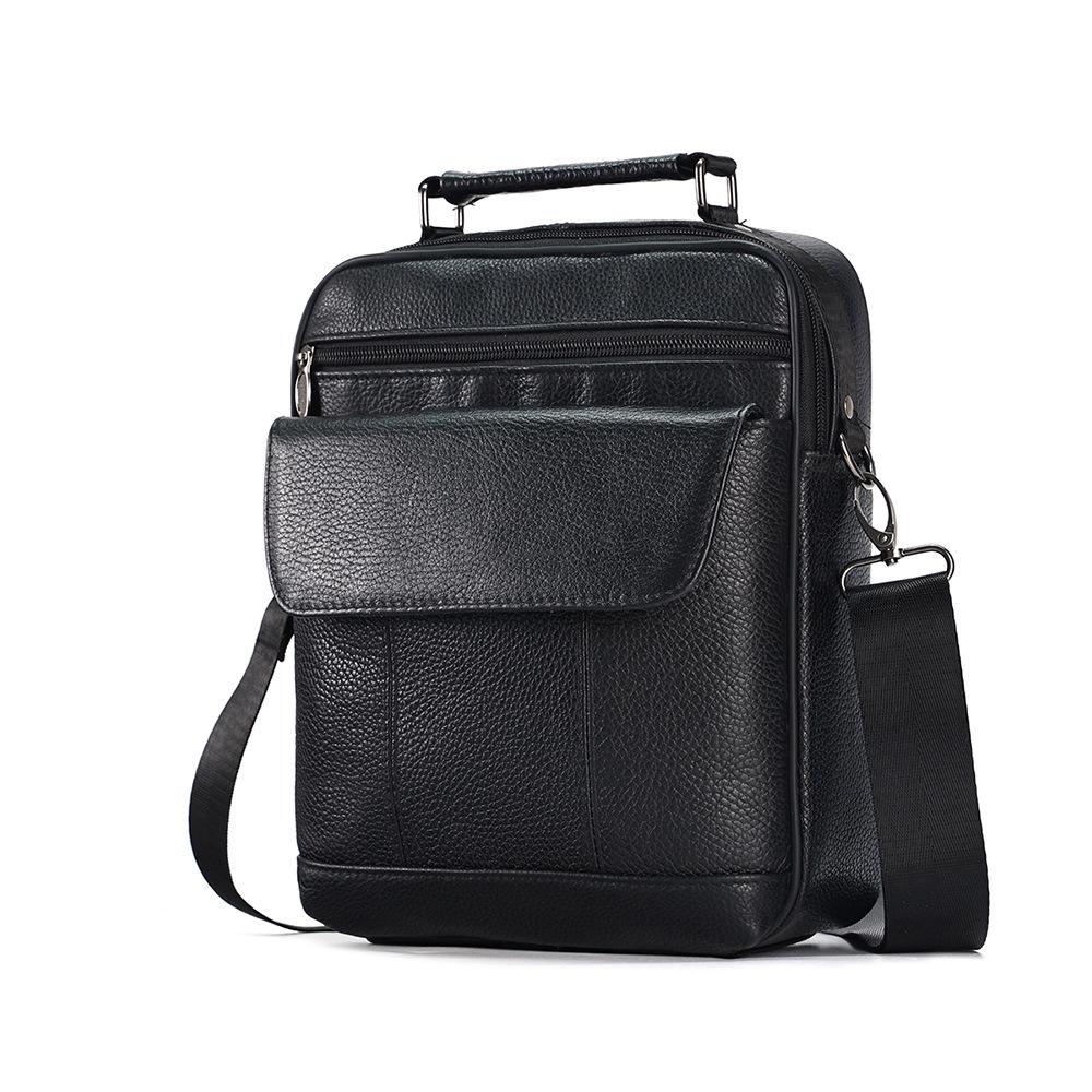 Herren Echtleder Vertikale Umhängetasche - Multifunktionale High-End Schultertasche für den lässigen Pendelverkehr