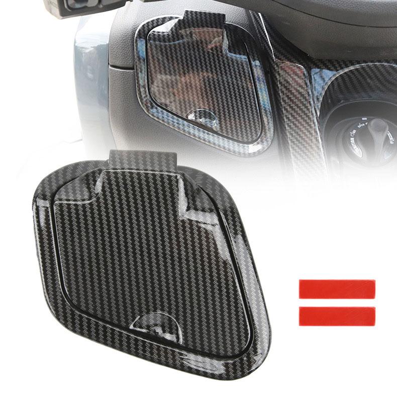 Motorrad Seitenfach Schutzabdeckung Ladeanschluss Wasserdichte Kappe Karbonfaser-Muster Kompatibel für NMAX125 NMAX155 NMAX V1 V2 2020 2021 2022 2023