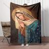 1PC The Virgin Mary in prayer Print Blanket Warm Soft Fluffy Kids and Adult Sofa Bed Throw Blanket Outdoor Travel Camping RV