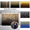 Vintage Abstract Party Photography Backdrop Cloth For Festive Decoration Black Gold Background With Glittering Highlights Characters)