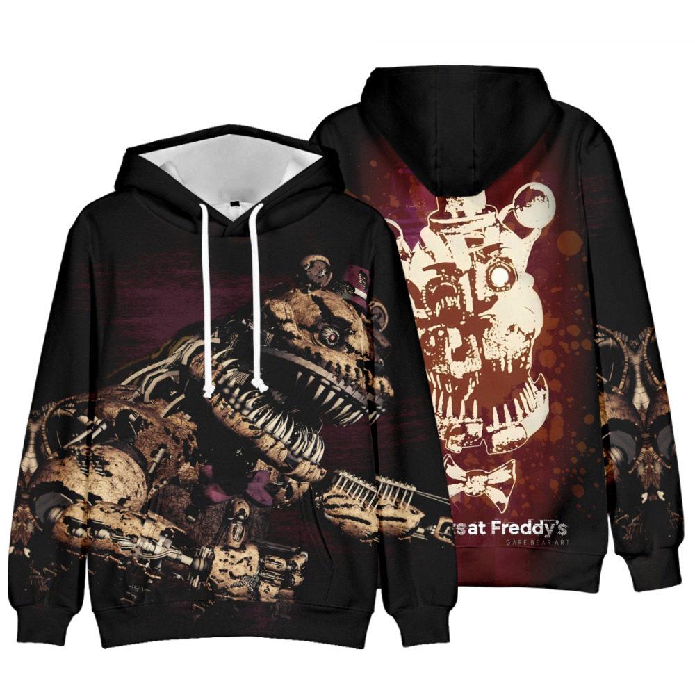 

Anime Five Nights At Freddy s Print Hoodie Autumn and Winter Men s Hooded Sweatshirt Fashion Warm Pullover New in Hoodies & Sweatshirts XXS