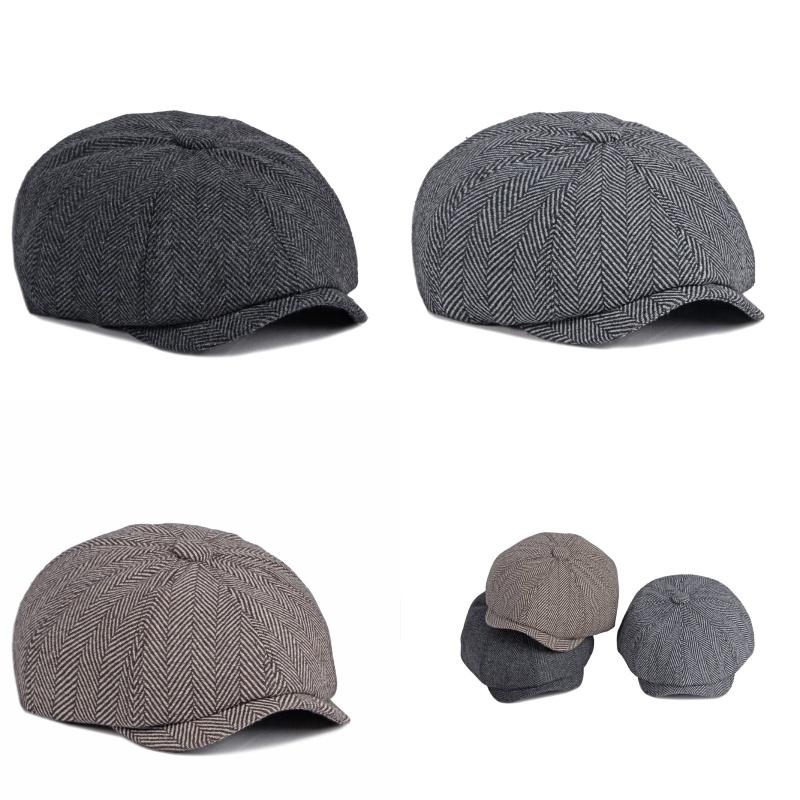 Klassische Shelby Peaky Blinders Mütze aus Wolle für Herren