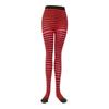 Gothic-Punk-Strumpfhose für Damen, gestreift, Regenbogen, lange Strumpfhose, Halloween, Weihnachten, hohe Taille, Cosplay-Strumpf, elastische, dünne Legging