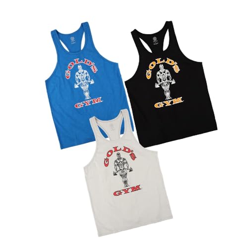 Gold's Gym Cotton Slub Tank Top (Terminator) Black (Medium)